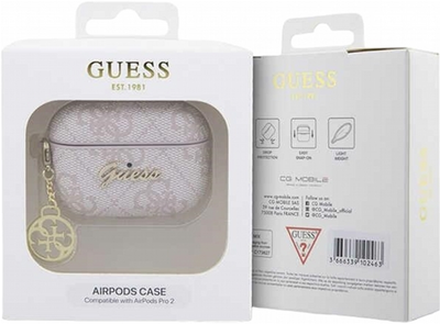 Etui CG Mobile Guess 4G Charm Collection GUAP2G4GSMP do AirPods Pro 2 Różowy (3666339102500)