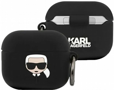 Etui CG Mobile Karl Lagerfeld Silicone Ikonik KLACA3SILKHBK do AirPods 3 Czarny (3666339009342)