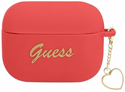 Чохол CG Mobile Guess Silicone Charm Heart Collection GUAPLSCHSR для AirPods Pro Red (3666339039103)