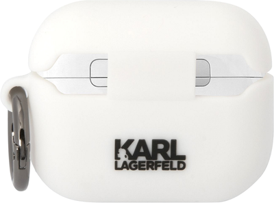 Etui CG Mobile Karl Lagerfeld Silicone Karl & Choupette KLACAPSILKCW do Apple AirPods Pro Biały (3666339088200)