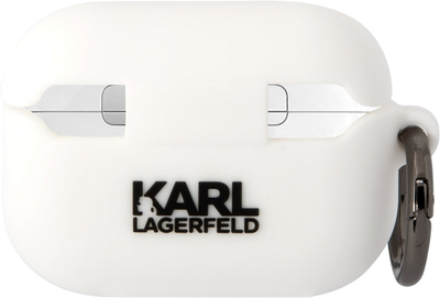 Etui CG Mobile Karl Lagerfeld Silicone Choupette Head 3D KLAP2RUNCHH do Apple AirPods Pro 2 Biały (3666339099275)