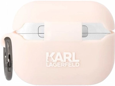 Etui CG Mobile Karl Lagerfeld Silicone Choupette Head 3D KLAPRUNCHP do AirPods Pro Różowy (3666339087968)