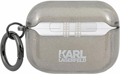 Чохол CG Mobile Karl Lagerfeld Glitter Karl`s Head KLAPUKHGK для AirPods Pro Black (3666339030261)
