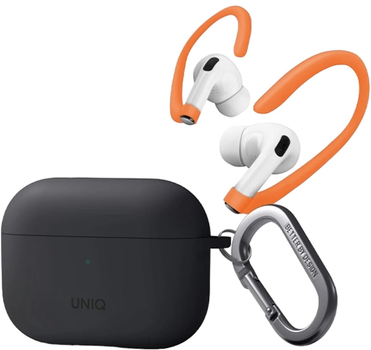 Etui + uchwyty Uniq Nexo Silicone do AirPods Pro 2 Szary (8886463683514)