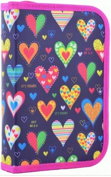 Пенал твердий для дівчаток Hearts 20,5x13x3,2 см SMART