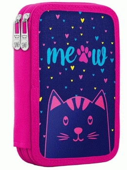 Пенал твердий подвійний HP-01 Meow 21x14x4 см YES