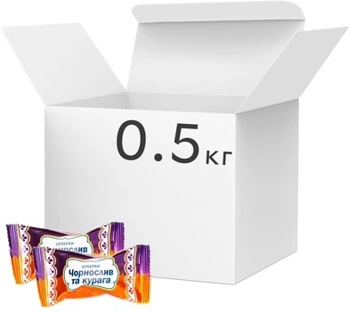 Цукерки Пригощайся Чорнослив та Курага 0.5 кг (4820022711717)