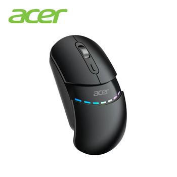 Мышь слайдер ACER OMR211 беспроводная, с подсветкой, аккумулятором, Bluetooth и 2.4GHz (matte black)