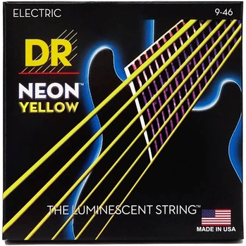 Струни для електрогітари DR STRINGS NEON YELLOW ELECTRIC - LIGHT HEAVY (9-46)