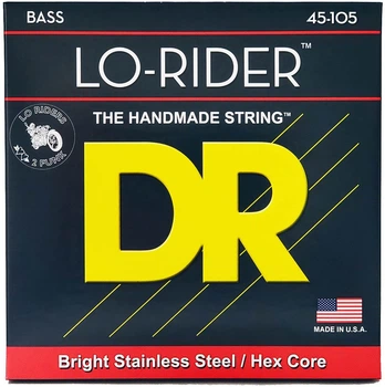 Струни для бас-гітари DR STRINGS LO-RIDER BASS - MEDIUM (45-105)