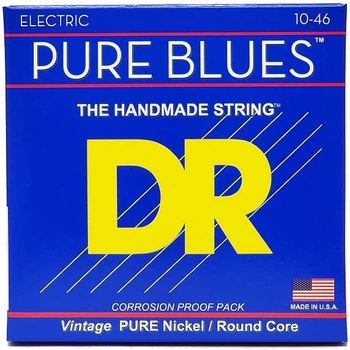 Струны для электрогитары DR STRINGS PURE BLUES ELECTRIC GUITAR STRINGS - MEDIUM (10-46)