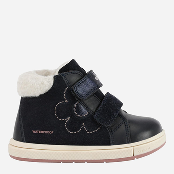 Zimowe trzewiki dziewczęce ocieplane Geox Sneakers B264ZA02243-C4021 25 Ciemnogranatowe (8050036767455)
