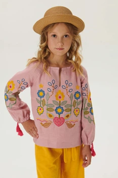 Вишиванка для дівчинки Любіть Україну 128 UKR-0229 UkrGlamour