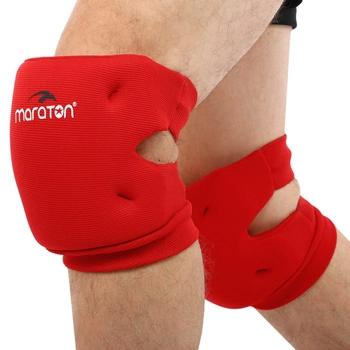 Наколенники спортивные для волейбола (2шт) наколенник для танцев и гимнастики MARATON Красные размер M A6