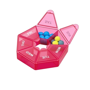 Таблетниця Semi 7Days Mini Pill Box, Red
