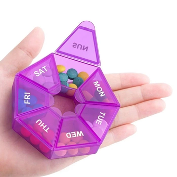 Таблетниця Semi 7Days Mini Pill Box, Purple