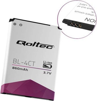 Акумулятор Qoltec для Nokia BL-4CT 5310 6700 X2 860 mAh (5901878520100)