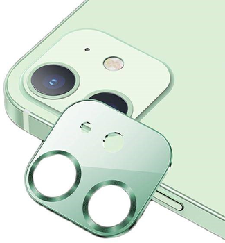 Zestaw szkieł hartowanych USAMS Camera Lens Glass do aparatu iPhone 12 mini metal zielony (6958444940243)