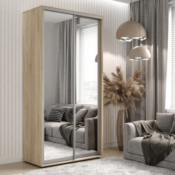 Шафа-купе Viant Light 120х60х240 см Дуб сонома Дзеркала