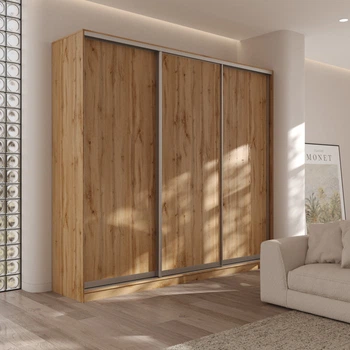 Шкаф-купе трехдверный Viant Ligth 2 ДСП/ДСП/ДСП 2600х600x2400 мм Дуб Тахо