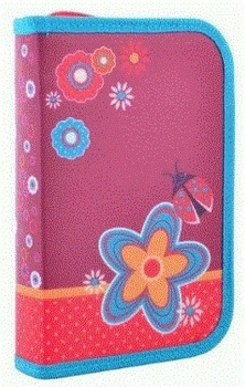 Пенал книжка твердий Flowers Red 20,5 x 13 x 4,5 см SMART