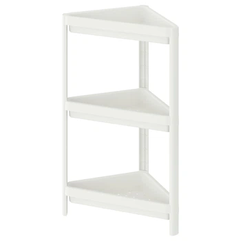 Стелаж кутовий у ванну кімнату 33x33x71см Ikea VESKEN 704.710.92