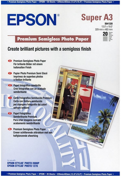Фотопапір Epson Premium Semigloss Photo Paper A3+ 20 шт (10343829930)