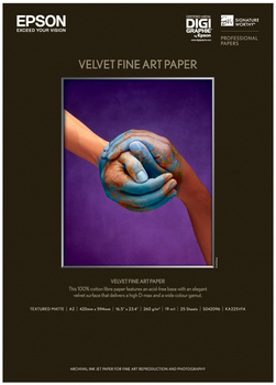 Фотопапір Epson Velvet Fine Art Paper A2 25 шт (10343861336)