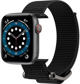 Pasek Spigen DuraPro Flex AMP02465 do Apple Watch Series 4/5/6/7/SE 42-45 mm Czarny (8809756642937)