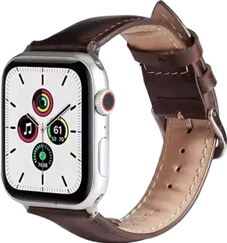 Pasek Beline Leather do Apple Watch Series 1/2/3/4/5/6/7/8/SE/SE2/Ultra 42-49 mm Brązowy (5904422914448)