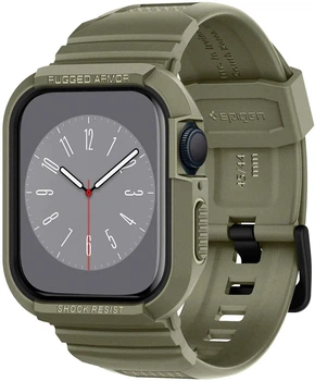Ремінець з чохлом Spigen Rugged Armor Pro ACS05914 для Apple Watch Series 4/5/6/7/8/9/SE/SE2 44-45 мм Vintage Khaki (8809896742726)