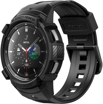 Ремінець з чохлом Spigen Rugged Armor Pro ACS03832 для Samsung Galaxy Watch 4 Classic 46 мм Black (8809811854817)