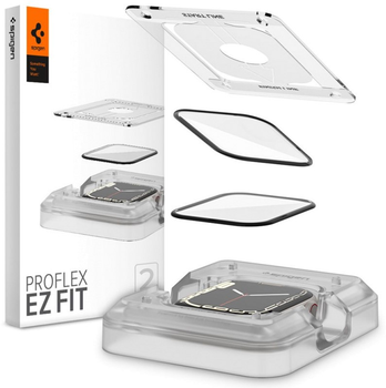 Szkło ochronne Spigen ProFlex EZ Fit AFL04052 do Apple Watch 7 41 mm Przezroczysty 2 szt (8809811856576)