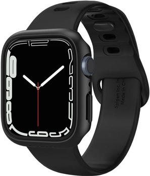 Etui Spigen Thin Fit ACS04174 do Apple Watch 7 45 mm Czarny (8809811857597)