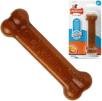 Кістка іграшка зі смаком курки Nylabone Bone Puppy Chicken M для цуценят до 16 кг (18214803232)