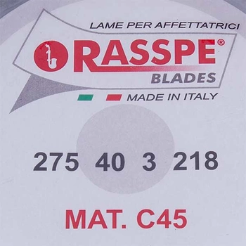 Нож для слайсера Rasspe 3275.00 D D=275mm (275x218x40x3mm)