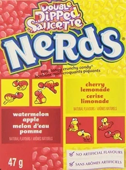 Драже Nerds Wonka Apple-Watermelon and Lemonade-Wild Cherry 46.7 г