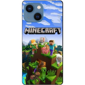 Силиконовый бампер чехол Candy для Iphone 14 с рисунком Minecraft Майнкрафт