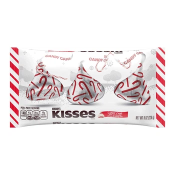Конфеты Hershey's Kisses Holiday Candy Cane Christmas Chocolate Mint шоколадно-мятные 226 г