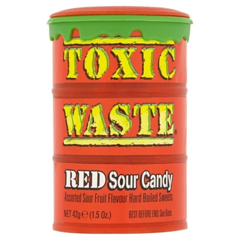 Драже Toxic смакота кислих смаків Waste RED 15 шт 42 г
