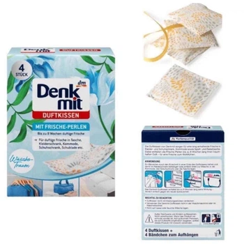 Освіжувач білизни Denkmit Duftkissen mit Frische-Perlen для шафи Свіжість 4 пакети