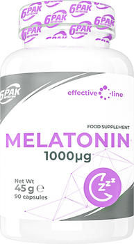 Дієтична добавка 6PAK Nutrition Effective line Melatonin 90 капсул (5902811812511)