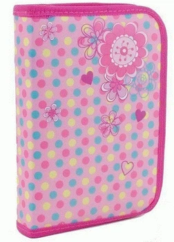 Пенал твердий книжка Flowers рожевий 20x14x3.7 см Smart