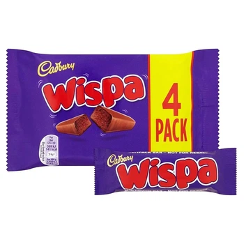 Шоколадный батончик Wispa Cadbury 4 шт х 23.7 г 94.8 г