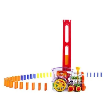 Детская игрушка музыкальный паровозик с домино DOMINO Happy Truck