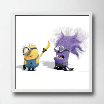 Постер на ПВХ "Minions Violet" UkrPoster 2212550032 белая рамка 50х50 см