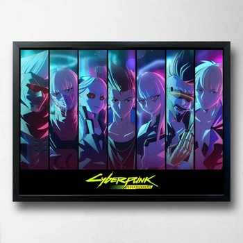 Постер на ПВХ "Cyberpunk Edgerunners Horizontal" UkrPoster 2211570061 черная рамка 50х70 см