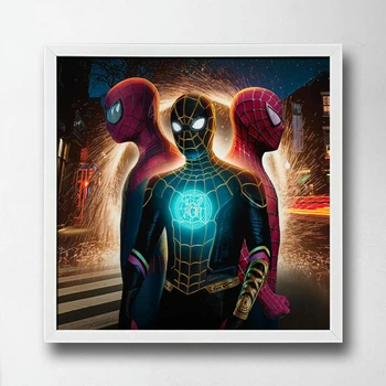 Постер на ПВХ "Spiderman Trio" UkrPoster 2212550068 біла рамка 50х50 см