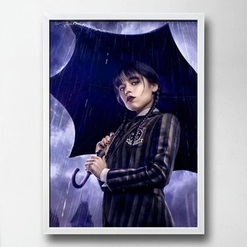 Постер на ПВХ "Wednesday With Umbrella" UkrPoster 2212570051 біла рамка 50х70 см