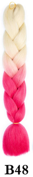 Канекалон Jumbo Braid омбре кунжутный блонд малиновый розовый коса длина 60 см Вес 100 грам Термостойкий В48